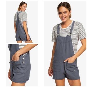 Roxy Compass Direction Linen Dungaree Romper